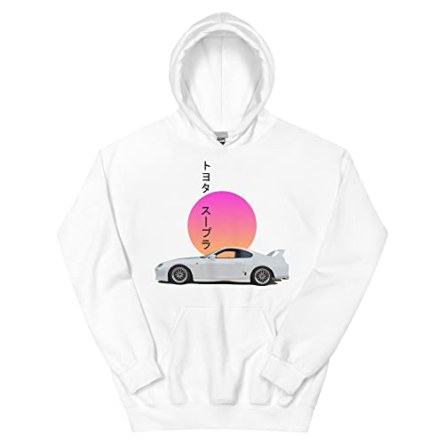 Sweat JDM Supra Vaporwave à capuche style tuning et street racing