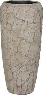 Klocke Dekorationsbedarf Moderne & Hochwertige Pflanzvase – Neuheit 2020: "Broken Struktur - Fiberglas - Mit Einsatz – Interior Design - Indoor Kübel/Vase (Klein: 75cm, Cappuccino)
