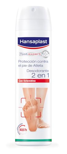 Hansaplast Desodorante para pies 2 en 1, elimina el mal olor de pies, previene el pie de atleta, protección desodorante durante 48 horas, 150 ml