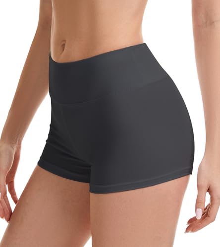 Prontiaduscire Short Cintura Alta Mujer Pantalon Corto Deportivos Hotpants Elásticos Mallas Push Up para Yoga, Gimnasio, Ciclismo - 201EU1 Negro S/M