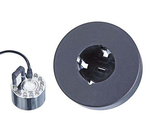 Preisvergleich Produktbild Pontec 87989 PondoFog RGB - Mystischer Teichnebler mit farbiger RGB-LED-Beleuchtung / energiesparender Stimmungserzeuger für Teiche / anthrazitfarben