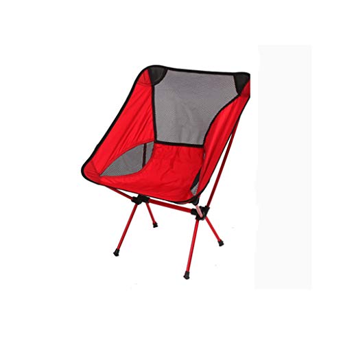 JJZXT Camping Chair Folding Portable Mesh Picnic Seat with .Backrest, Pocket and Carry Bag, for Fishing, Hiking, Picnic and Travel (Color : B)