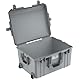 Peli 1607 Air Leichter Transportkoffer mit Rollen zum Schutz für Drohne und Kamera Equipment, Wasser- und Staubdicht, 63L Volumen, Ohne Schaumstoffeinlage, Farbe: Silber