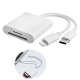 Dual Slot SD Kartenleser für iPhone/iPad und USB-C-Geräte, High-Speed-Datenübertragungskamera-Kartenbetrachter, Typ C OTG-Adapter für MicroSD/SD-Karten, kompatibel mit iPhone/iPad/Android/Kamera