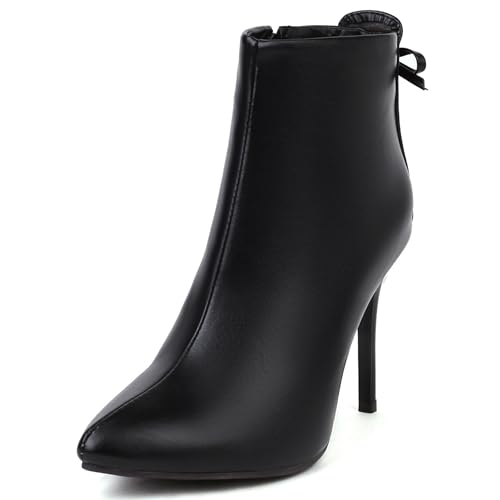 Bottines femme talon aiguille pointu zip élégant robe bottines taille 34 35 36 37 38 39 40 41 42 46
