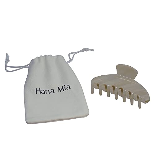 Hana Mia Large Creme Glossy Claw Clip (Single) — view 5