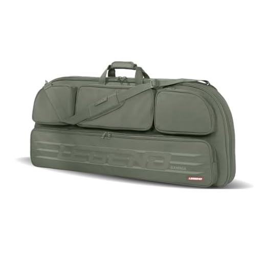 LEGEND Gamma Compound Bow Case Backpack with Shoulder Straps- Travel Archery Bow Bag with Soft Padding, Cam Protectors & Multiple Storage Pockets- Soft Carrying Case for Archery Accessories-Army Green