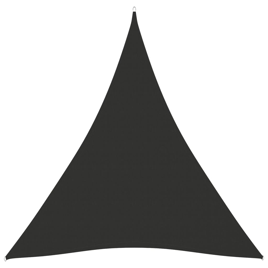 Tenda parasole, 4 x 5 x 5 m, antracite, triangolare, in robusto PU Oxford, protezione UV, fissaggio in acciaio inox, resistente alle intemperie, per balcone, terrazza, giardino e campeggio