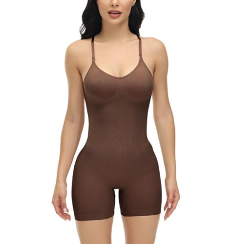 Combinaison sexy sans manches QTANZIQI pour camoufler les rondeurs et sculpter la taille