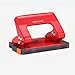Kokuyo 2-Hole Punch, Rakuake Handy Type, 17 Sheets Capacity, Adjustable Guide Bar, Ergonomic Design, Red, Japan Import (PN-G17R)
