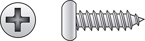 Sheet Metal Screws, Phillips, Pan-Head, Stainless Steel, #8 x 1/2-In., 100-Pk.