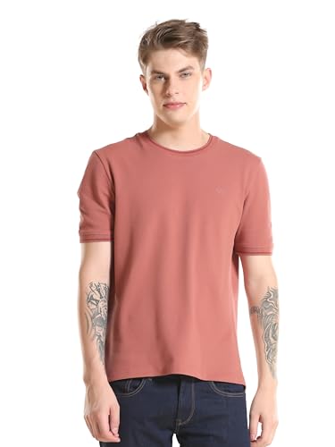 Image of TURMS Men's Ice Cool Tech Round Neck T-Shirt, Odor Control, Stretchable & Breathable, Cotton Rich Fabric, Half Sleeve