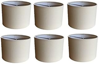 Upgradelights Sand Linen 5 Inch Barrel Style Clip on Chandelier Lampshade (Set of 6) 5.5x5.5x4