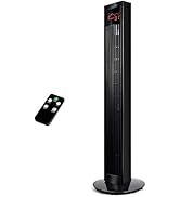 Simple Deluxe 36" Tower Fan with Remote, Oscillating Bladeless Standing Fan with LED Display, Qui...