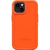 OtterBox iPhone 16e, 15, 14, & 13 Defender Series XT Case - High Visibility (Orange), screenless, rugged, snaps to MagSafe, lanyard attachment (ships in polybag)