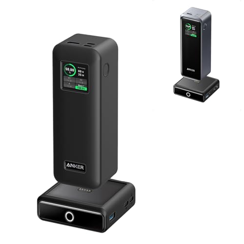 Case for Anker Prime 27,650mAh Power Bank (250W) and 100W Charging Base,NOUKAJU Silicone Protective Cover,Drop-Proof,Scratch-Proof,Protective Case for Anker Prime Power Bank 27,650mAh(Black)