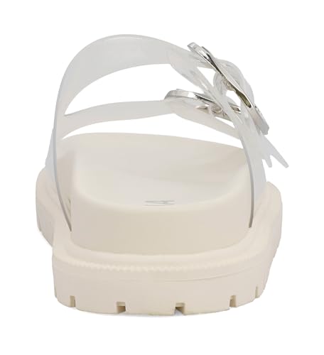 Image of MIA Women's Gen Double Buckle Slide Sandals, Clear, Size 6