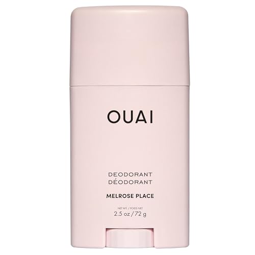 OUAI Aluminum Free Deodorant - Women's Deodorant with 24-Hour Odor Control & Invisible Application - Enriched with Notes of Rose, Berry, Lychee & Pink Peppercorn - Melrose Place (2.5 oz)
