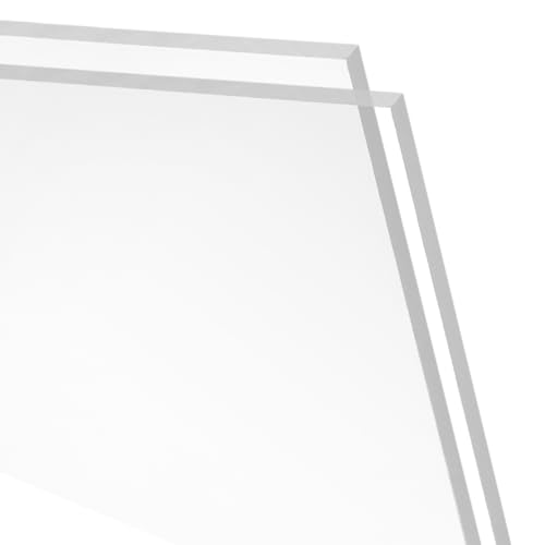 CHEUKYIU 4 Stück 3mm Acrylglas Platte, 30 x 30cm Transparent Acrylglas, Acrylplatte für Basteln, Dekoration