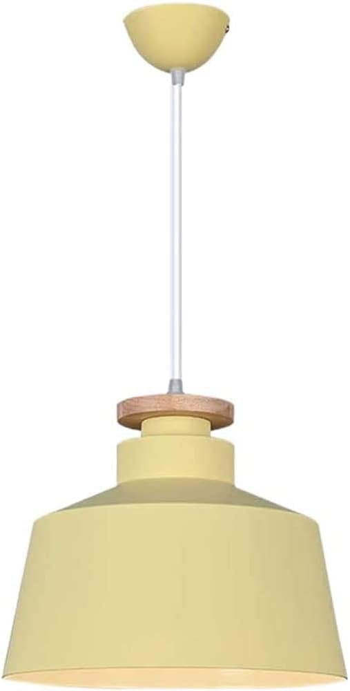 Lustre moderne coloré pour îlot de cuisine et table de restaurant rose et jaune
