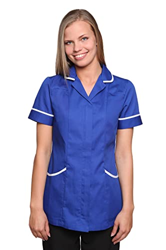 Mirabella Health & Beauty Women's Nightingale Healthcare Tunic Uniform Royal-White 18 UK