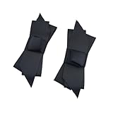 Douqu 1 Pair New Leopard Animal Print Ribbon Shoe Clips Retro Bows 3.15inch Vinitage Style Cute Shoe Charms for Women (Black)