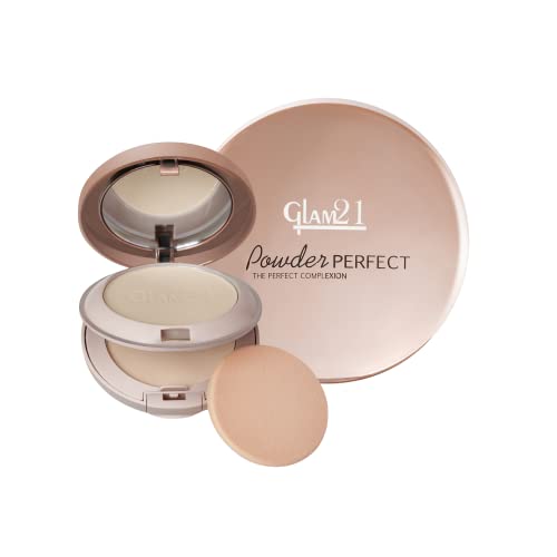Image of Glam21 Powder Perfect Complexion 2-in-1 Compact 24gm with Oil Control formula | Sweatproof | Flowy Matte Finish | Warm Beige-01