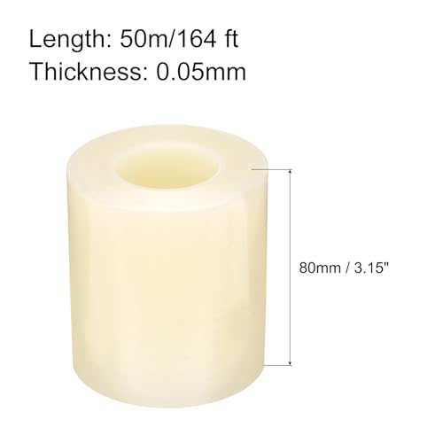 Image of MECCANIXITY Removable Protective Film Tape, 3 1 /5 Inch x 164 Ft Surface Protective Scratch Film Tape Roll for Furniture, Electrical Appliances, Clear
