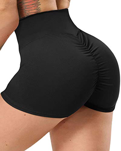 High Waisted Workout Yoga Shorts Women Butt Lifting Booty Scrunch Ruched Anti-cellutite Gym Hot Sexy Stretchy Pants