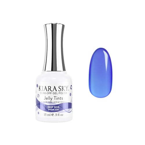 Esmalte en gel KIARA SKY Jelly Tints 15ml Azul profundo miniatura 1