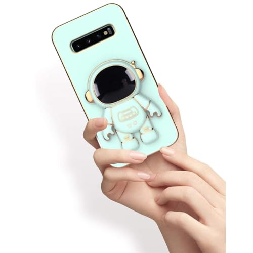 Image of for Samsung Galaxy S10 Case Cute 3D Astronaut Stand Design Camera Protection Shockproof Soft Back Cover (for Samsung Galaxy S10, Mint)