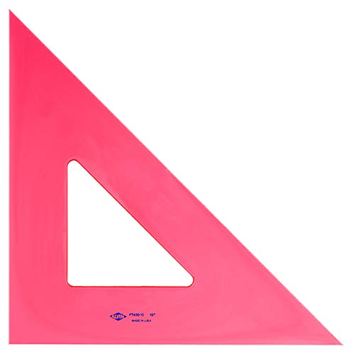Alvin, Triangle Ruler with Fluorescent Edges, Drafting Tool Kits - 84-inches, 45/90 Angle