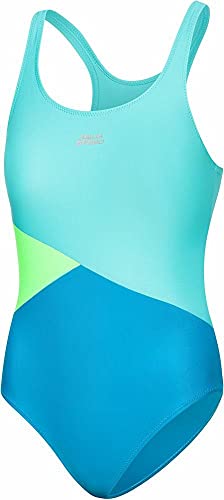 Aqua Speed Luna Combinaison de bain pour fille avec protection UV Mat Résistant au chlore, Garçon, 541, Bleu - Turquoise - Vert clair - 28, 140