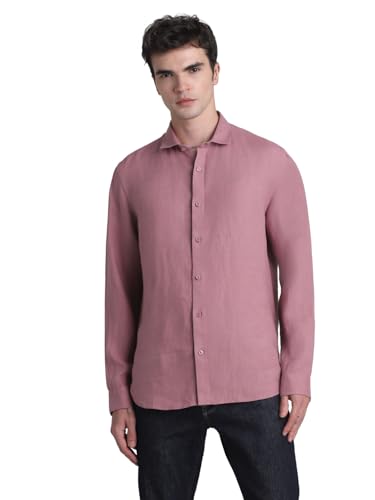 Image of Jack & Jones Men's Linen Solid Slim Fit Shirt