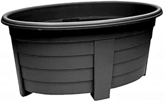 3 x Extra Large Oval Garden Planter Plant Pot 55cm Plastic Trough Planter Raised