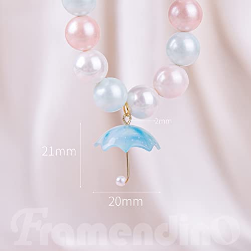 Framendino, 24 Pack Colorful Acrylic Umbrella Charms Pendants Mini 3D Umbrella Shape Charm With Brass Loops For Diy Earring Bracelet Jewelry Making #TOP1