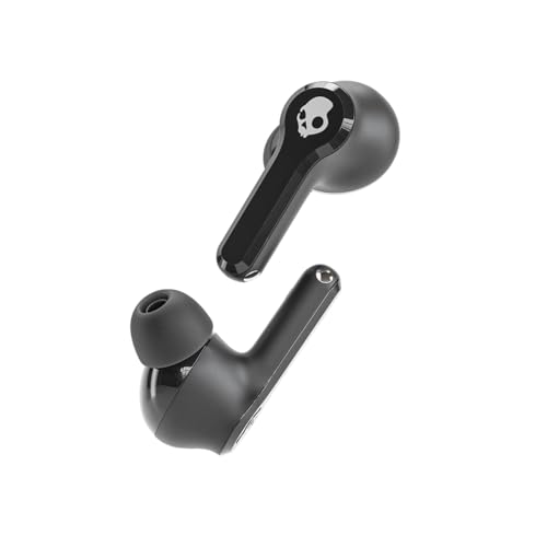 Image of Skullcandy Ink'd ANC Wireless Earbuds with Active Noise Cancelling, 43Hr Battery + Rapid Charge, Quad Mic with ENC, 10mm Drivers, Multipoint Pairing, Sweat & Water Resistant - Black Glossy