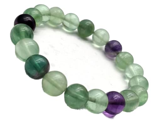 Bracelet fluorite anti-stress 10mm pour calmer l'esprit et retrouver l'équilibre