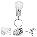 LIFKOME 10pcs Led Bulb Keychain Accessories Dimmable Warm White Light Bulbs Stainless Steel Keyring Fashion Keyring Ornament