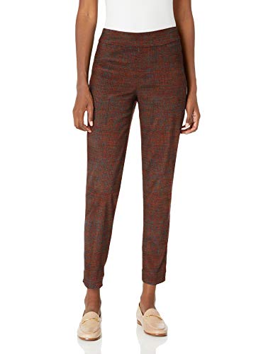 SLIM-SATION Women s Misses Pull On Print Ankle Pant, Multi, 4