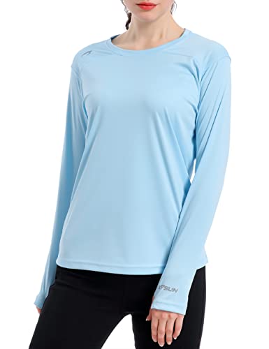 Women's Upf 50+ Uv Sun Protection Shirt Outdoor Performance Long Sleeve Rash Guard Shirts For Hiking,Swim,Fishing (Blue,Xl) #TOP1