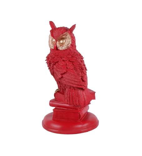Image of THE WHITE INK DECOR Charming red owl showpeice