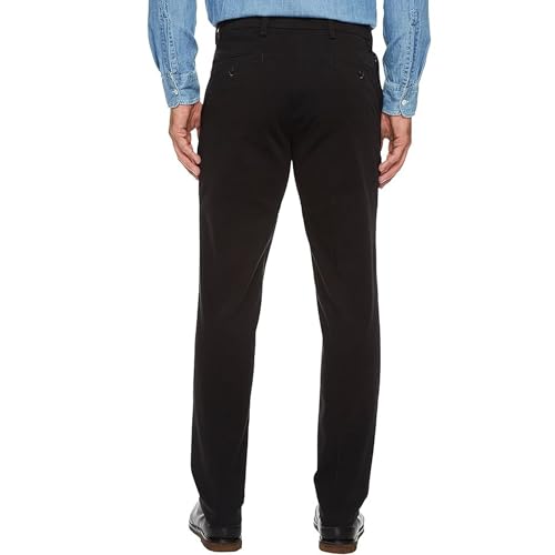 Men's 4-Way Stretch Straight Fit Flat Front Dress Pants Casual Pants Elastic Waist Chinos Pants4