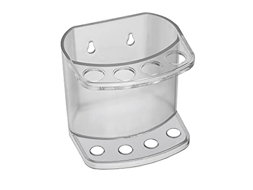 Image of RAB ABS Plastic Wall Mounted Bathroom Organizer | Multi-Purpose Soap, Toothbrush, Toothpaste & Razor Holder | Space Saving Storage Rack (Code:- U- 315, Big, Multi User, Pack of 1 Piece)