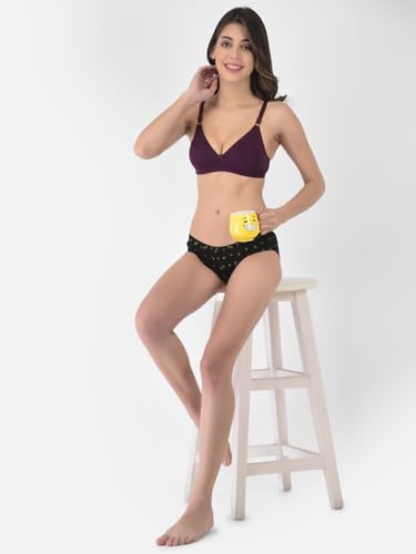 Image of Softline Women's Cotton Blend Wire-Free Non-Padded Plunge Bra Combo | Comfortable & Breathable Everyday Wear (Pack of 2)