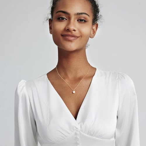 Image of Zeffy Gold Pearl Necklace for Women, Dainty 14K Gold /Silve Plated Layered Pearl Choker Pearl Earrings Pearl Bracelets Wedding Trendy Gold Jewelry Set for Women Gifts