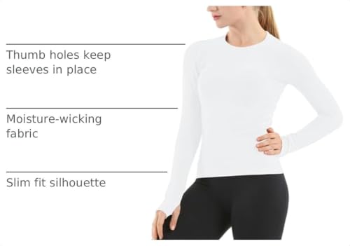 Image of MathCat Seamless Long Sleeve Workout Tops for Women