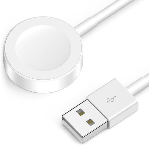 2025 Nuova Stazione di Ricarica per Apple Watch, USB A Caricatore Apple Watch Wireless Induttivo Veloce Cavo, Portatile Magnetico Caricabatteria, Compatibile con iWatch Series 10/SE/9/8/7/6/5/4/3/2/1