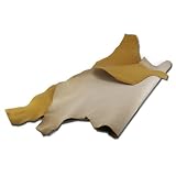DY.Leather ゴートレザー 山羊革 【丸革|Mサイズ(36DS～45DS)|1.0～1.2mm厚|マスタード】 日本製 クロムなめし レザークラフトパーツ 羊革 本革 ハンドメイド 生地 革手芸 革細工 初心者 天然皮革