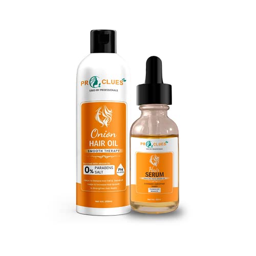 Hair Kit 2, Onion Hair Oil 200ml, Hair Serum 50ml, No Parabens & Sulphates | Cruelty Free & Vegan